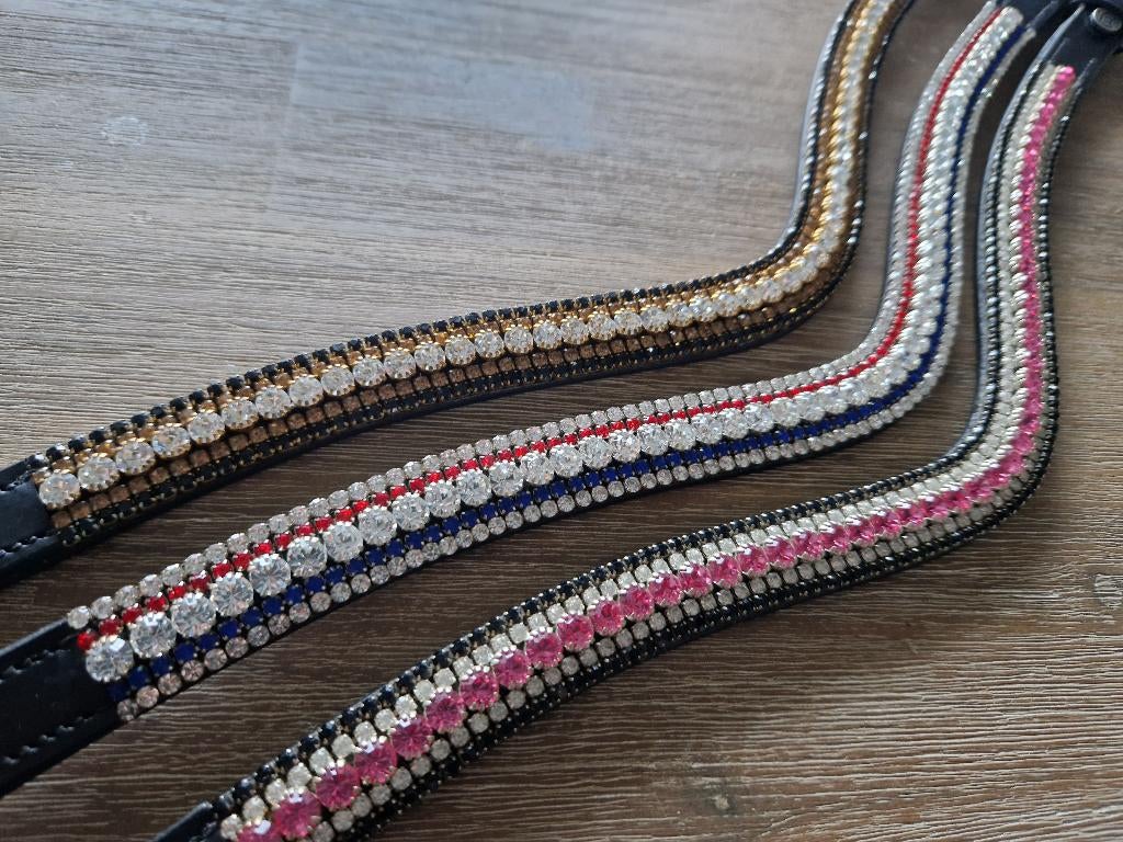 Bling frontriem: pony, cob, full, x-full, Dieren en Toebehoren, Paarden en Pony's | Hoofdstellen en Tuigage, Ophalen, Nieuw, Dressuur