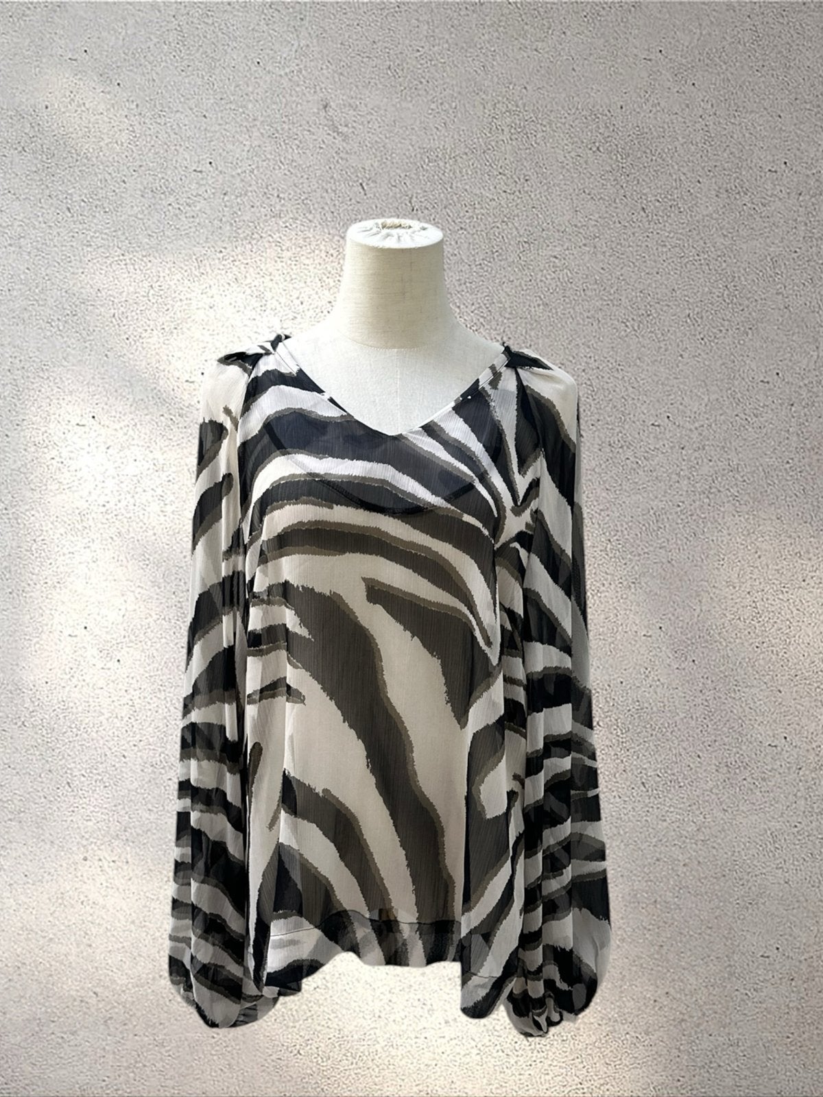 Studio Anneloes Elain zebra crepe top mast S, Ophalen of Verzenden, Nieuw, Maat 36 (S), Zwart