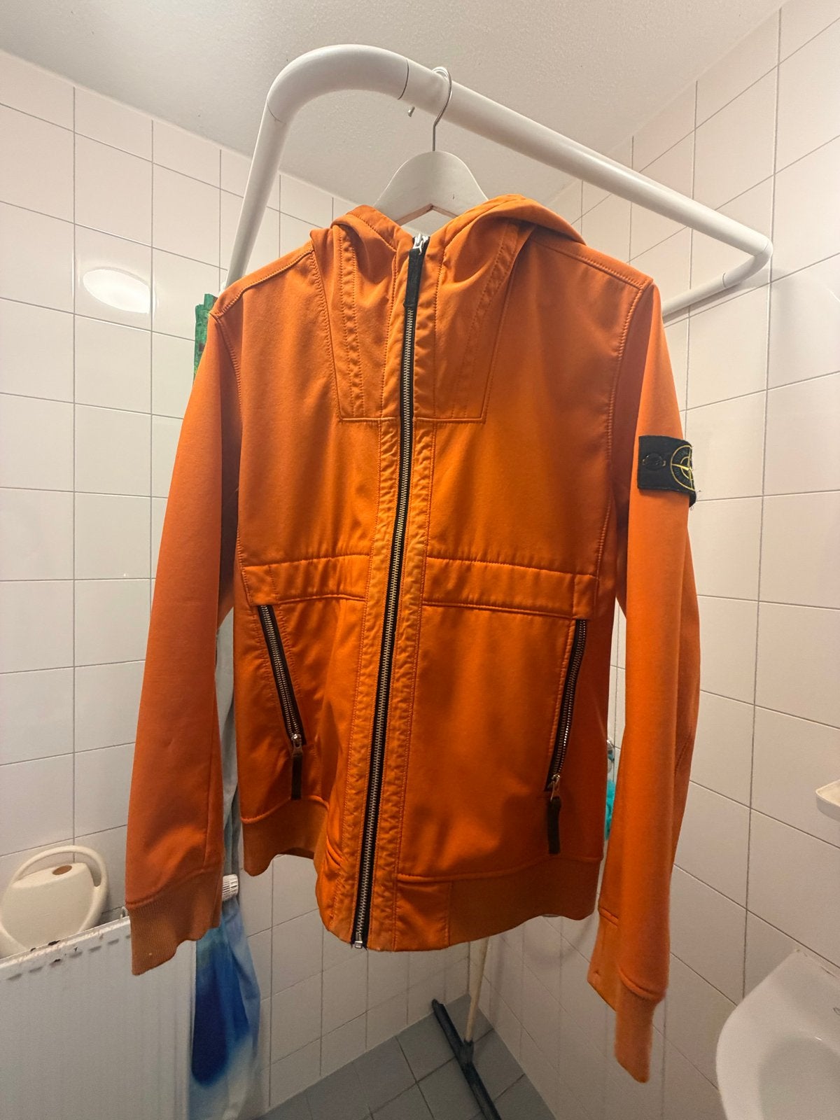 Stone Island Soft Shell-R Jas - Oranje origineel, Ophalen of Verzenden, Gedragen, Oranje