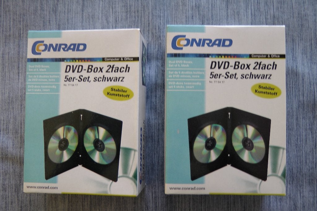 DVD-opbergdoos tweevoudige set van CONRAD (BOX), Doe-het-zelf en Verbouw, Doos, Minder dan 50 cm, Ophalen of Verzenden, Minder dan 40 cm