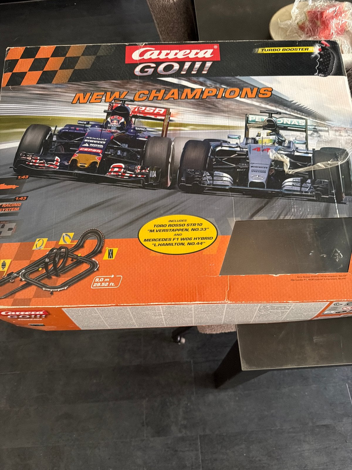 Carrera Max Verstappen racebaan + Super Mario auto's, Kinderen en Baby's, Ophalen, Carrera, Elektrisch, Racebaan