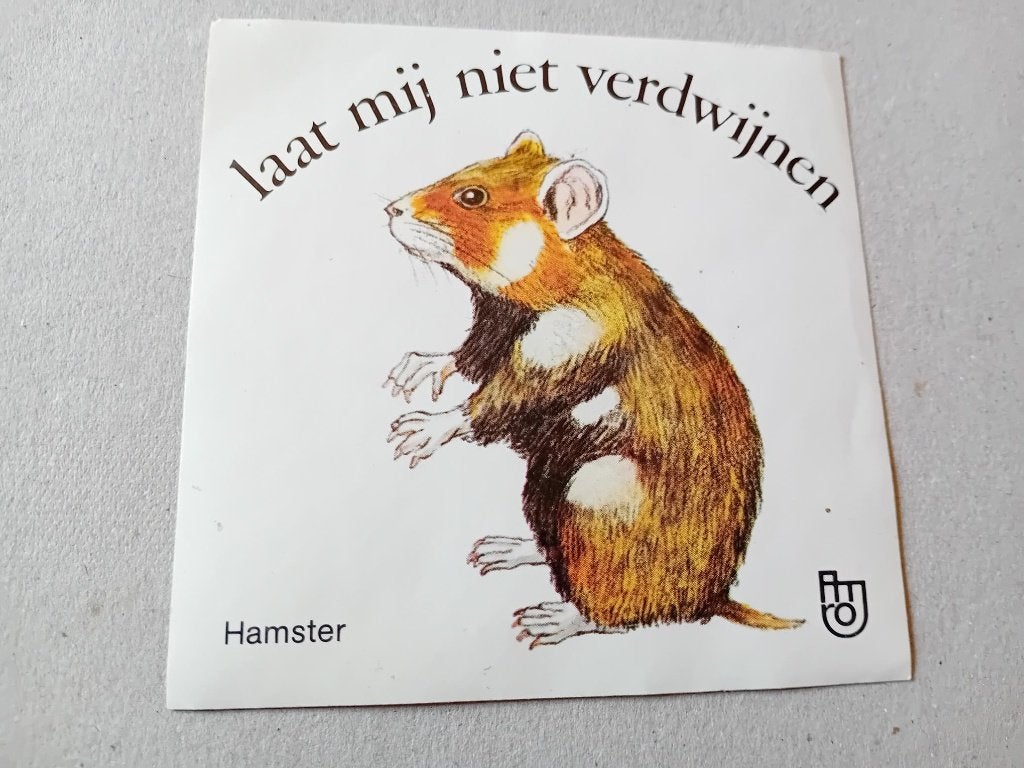 Hamster - Korenwolf sticker 10cm Laat mij niet verdwijnen, Ophalen of Verzenden, Zo goed als nieuw, Bedrijf of Vereniging