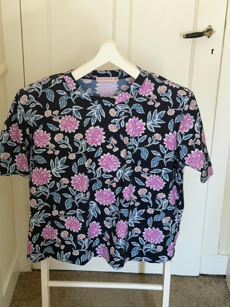 Studio anneloes shirt xxl travelstof, Blauw, Maat 46/48 (XL) of groter, Ophalen of Verzenden, Zo goed als nieuw