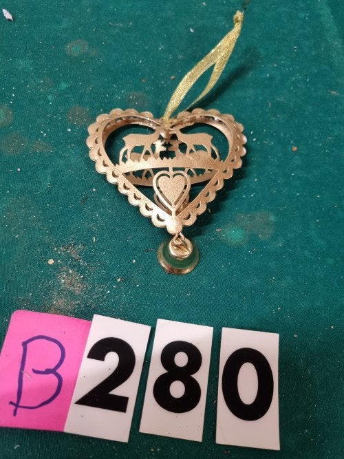hart met herten goud kleurig [b280], Ophalen of Verzenden, 'T Olde Gre-j, Info@toldegrej.nl, Endepoelstraat 20f Didam