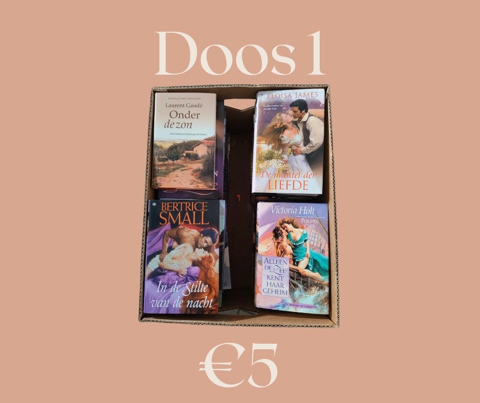 Lot 9 bananendozen boeken, Ophalen, Zo goed als nieuw, België
