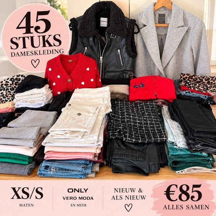 45 Stuks Dameskleding XS/S - Nieuw & Zo goed als nieuw, Kleding | Dames, Ophalen, Nieuw, Maat 36 (S)