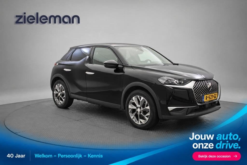 Ds DS 3 CROSSBACK E-Tense So Chic 50 kWh - Carplay, Camera,, Auto's, 136 pk, Gebruikt, Met garantie (alle), Zwart
