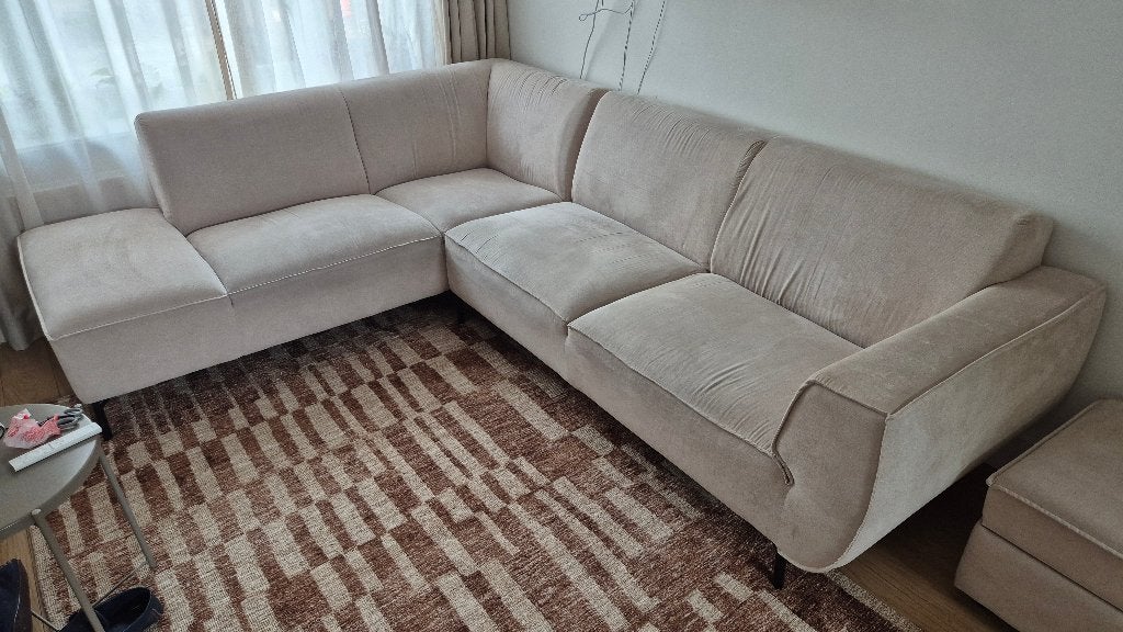 Hoekbank DFS Demie met footstool, Huis en Inrichting, Ophalen, 250 tot 300 cm, Gebruikt, Hoekbank