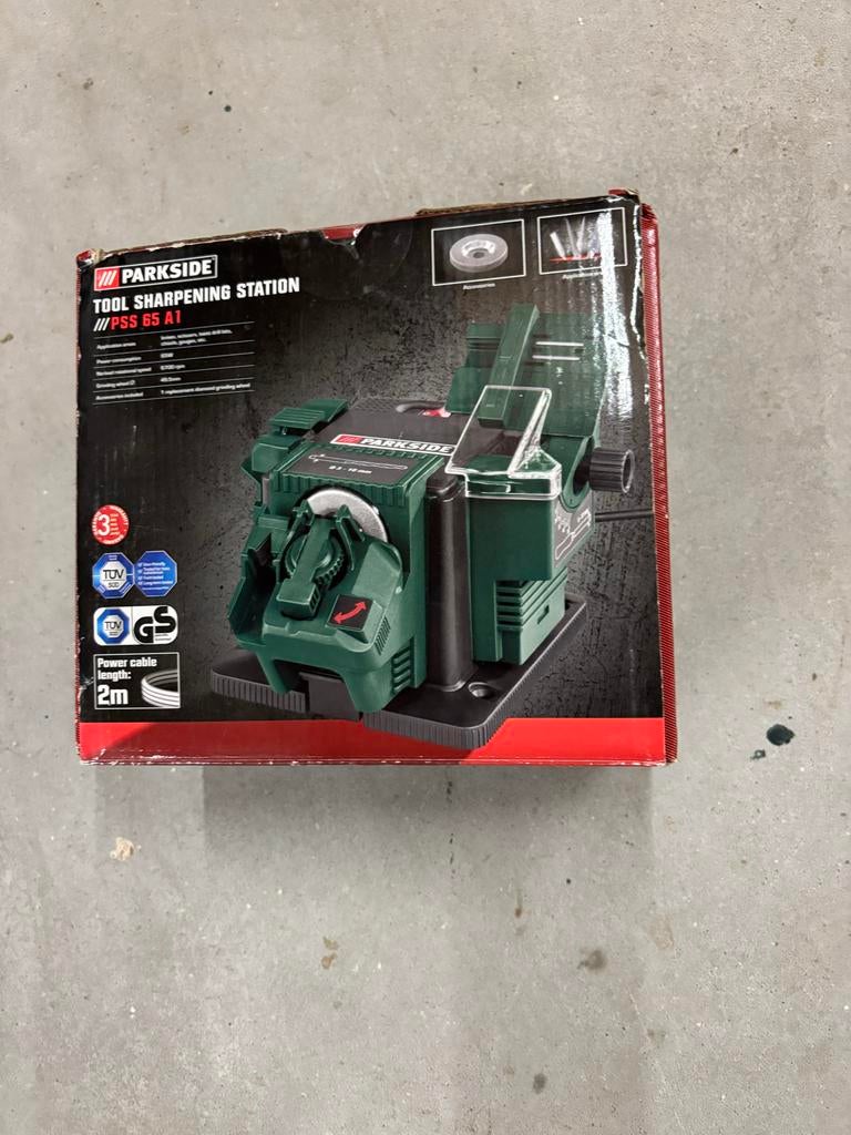 Parkside PSS 65 A1 Gereedschapsslijpstation, Doe-het-zelf en Verbouw, Ophalen of Verzenden, Nieuw, Minder dan 700 watt, Werkbankslijpmachine