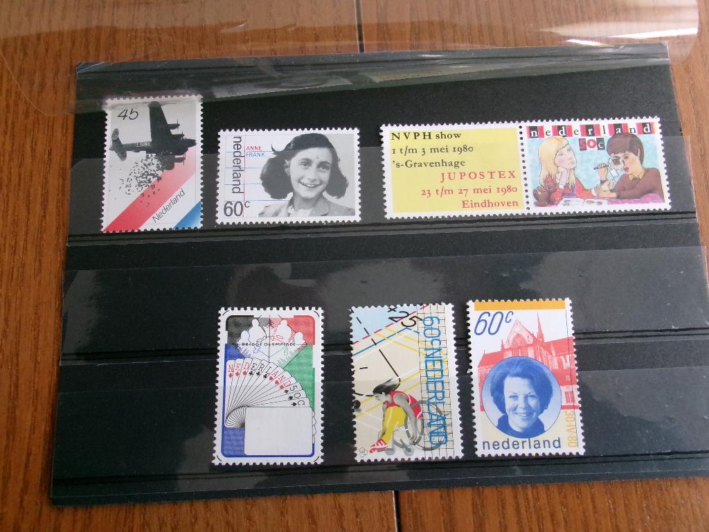 1980 - pf 6 divers met oa anne frank (130d), Verzenden, Postfris
