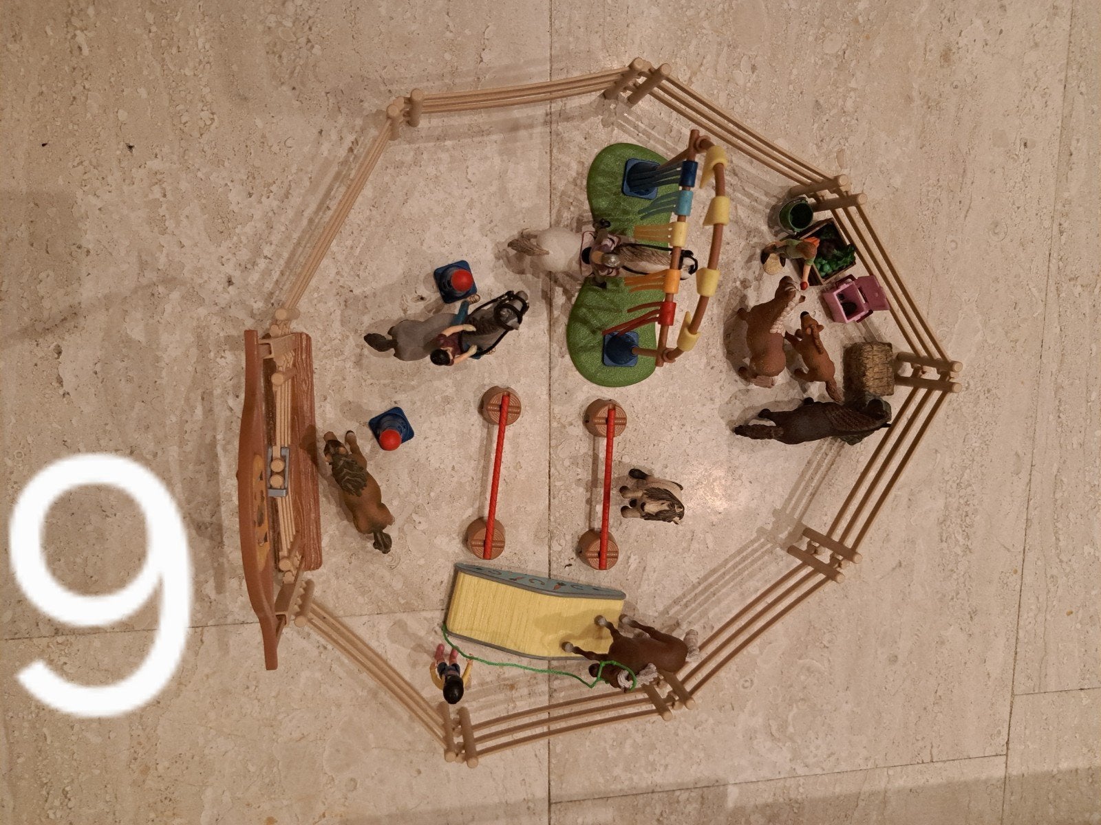 schleich agility set met paarden, Ophalen, Gebruikt