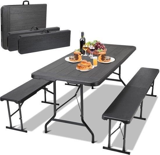 Inklapbare Tafelset – Inklapbare Tafel Met Banken, Corvance B.V., Verzenden, Nieuw, Corvancebol@gmail.com
