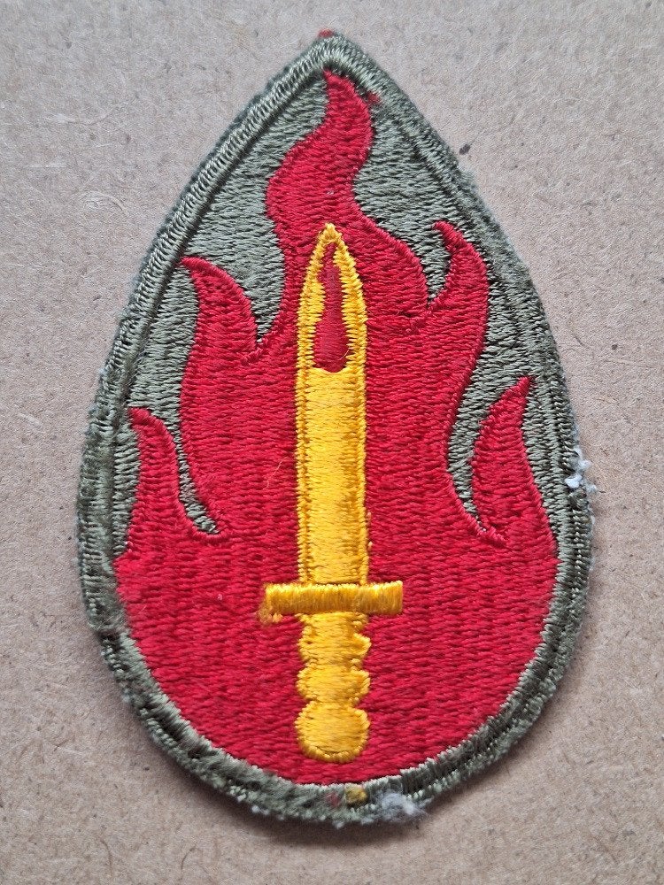 WWII US 63rd Infantry Division patch, Verzenden, Amerika, Embleem of Badge