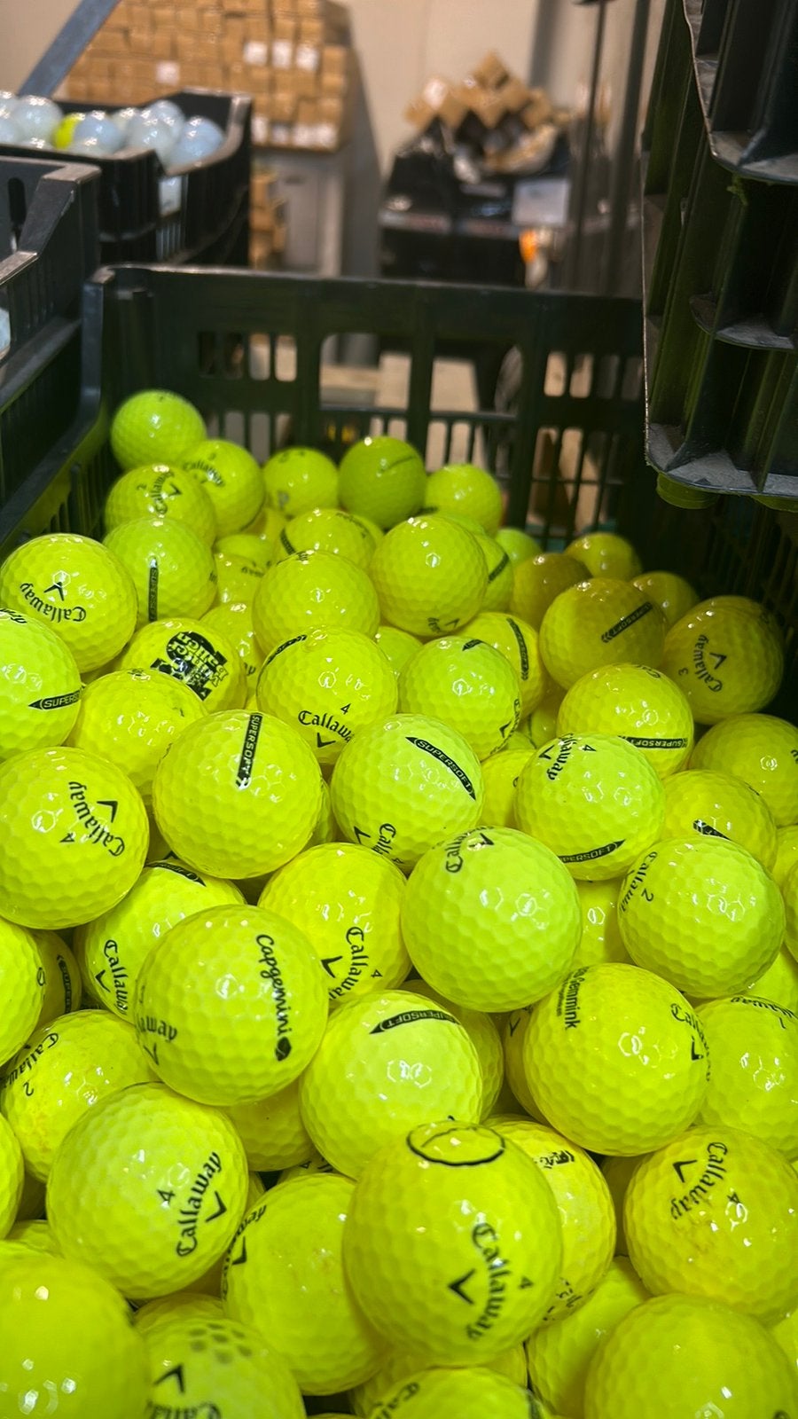50 Stuks Callaway Supersoft Gele Golfballen AAAA, Ophalen of Verzenden, Zo goed als nieuw, Bal(len), Callaway