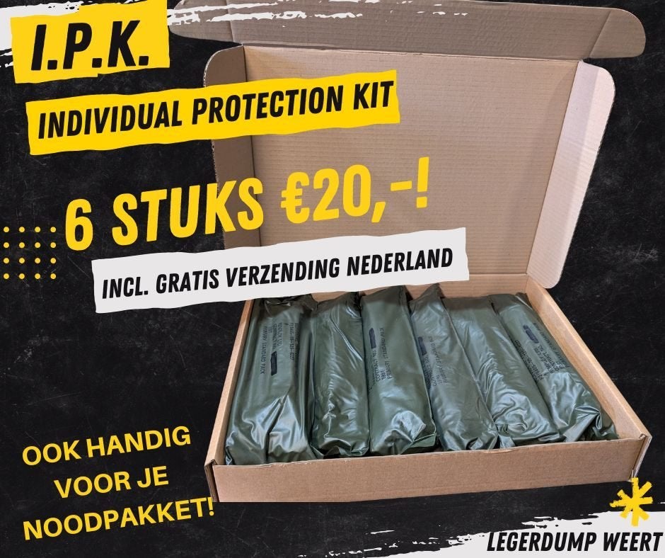 6 x I.P.K. Individual Protection Kit  €20,- incl verzending, Ophalen of Verzenden, Landmacht, Nederland