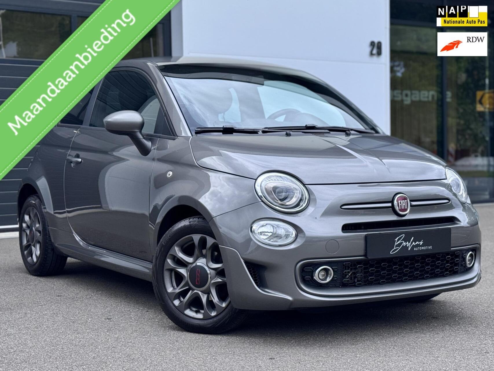 Fiat 500 0.9 TwinAir Turbo Sport Org NL|Carplay|Navi, Auto's, Fiat, Voorwielaandrijving, Gebruikt, Leder en Stof, 905 kg
