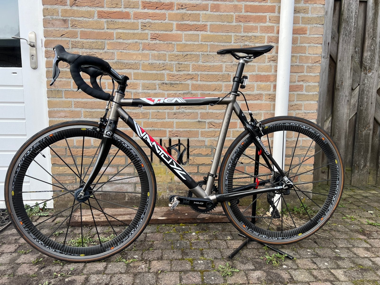 12 speed Tuyl Titanium / carbon DI2 racefiets, Fietsen en Brommers, 28 inch, 10 tot 15 versnellingen, Velgrem, Zo goed als nieuw