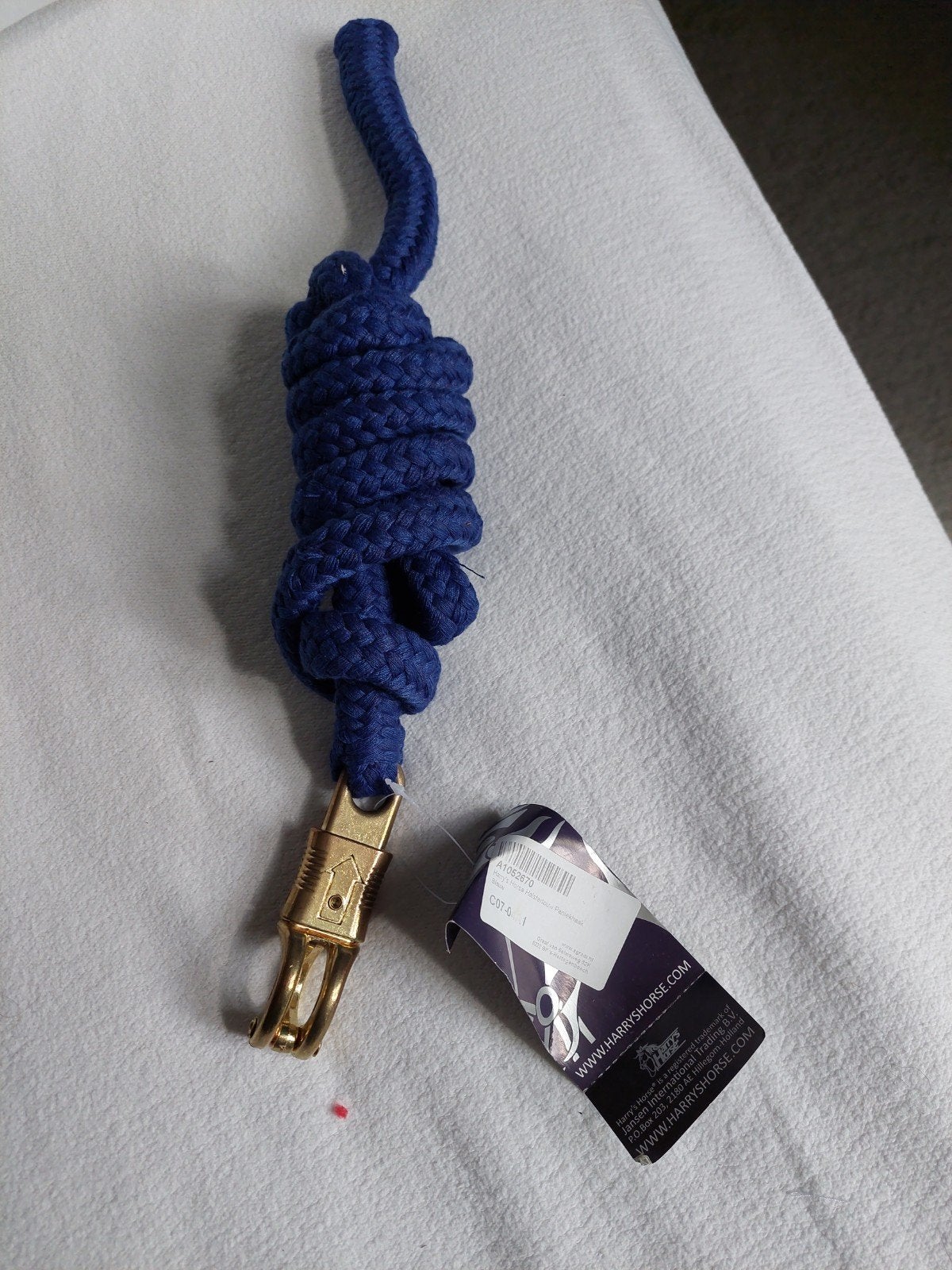 Halstertouw met paniekhaak, blauw en nieuw, Ophalen, Nieuw