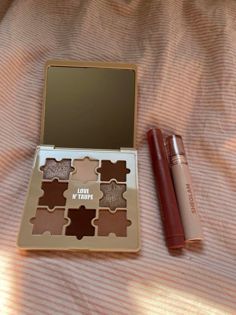 Kadotip: Make-up set (zie alle foto’s), Ophalen of Verzenden, Zo goed als nieuw, Overige kleuren, Gehele gezicht