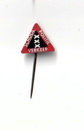 blikken speld School Politie Verkeer, Ophalen of Verzenden, Gebruikt, Overige onderwerpen, Speldje of Pin