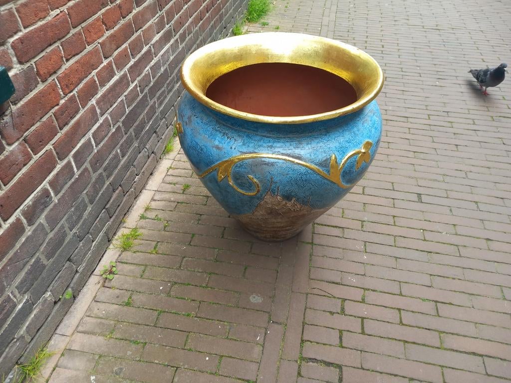 Grote blauwe vazen, Huis en Inrichting, Woonaccessoires | Vazen, 50 tot 75 cm, Blauw, Ophalen of Verzenden, Glas