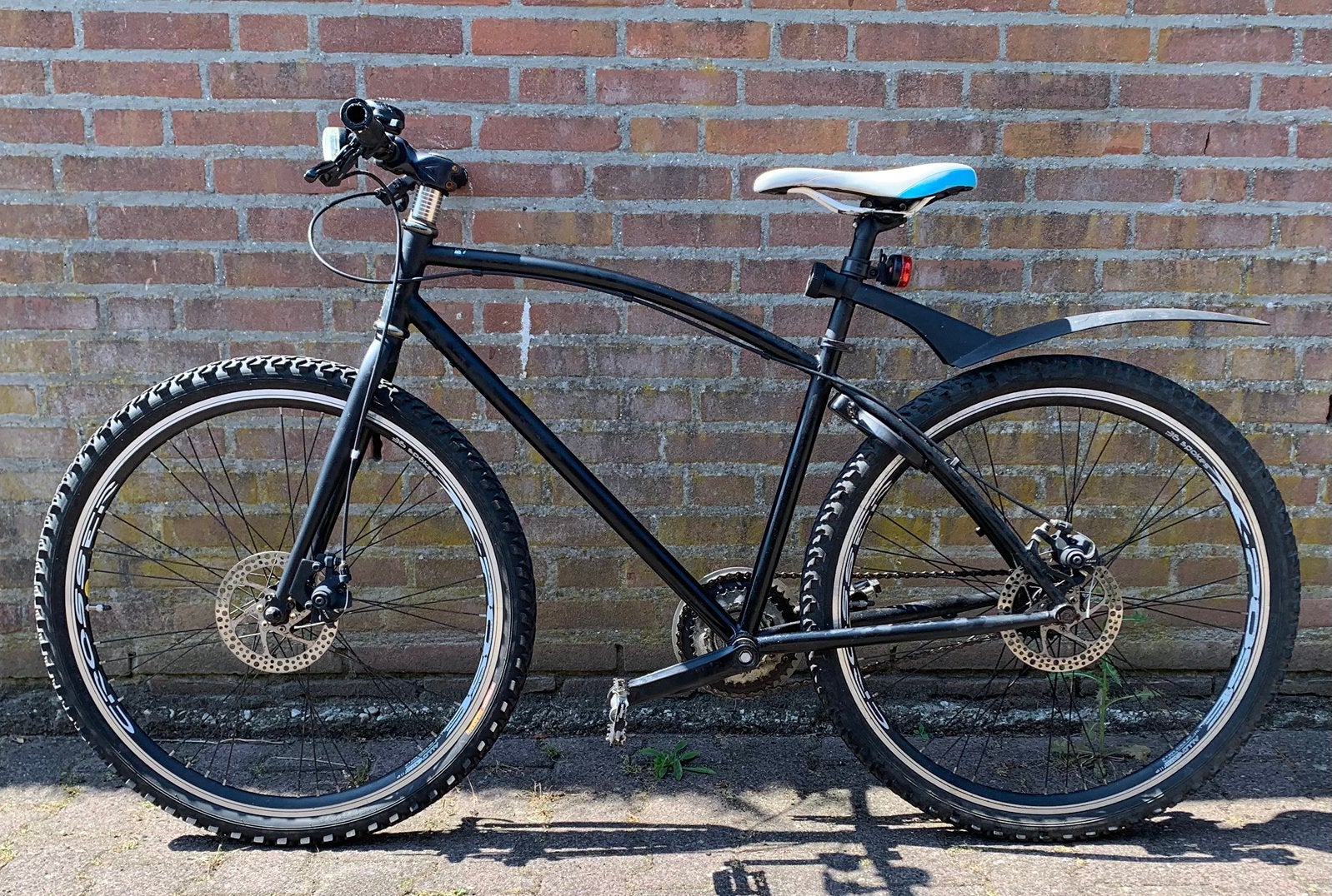 Lichtlopende Singel Speed Studenten- Kroeg-  Stationsfiets., Minder dan 10 versnellingen, Gebruikt, 26 inch, Schijfrem