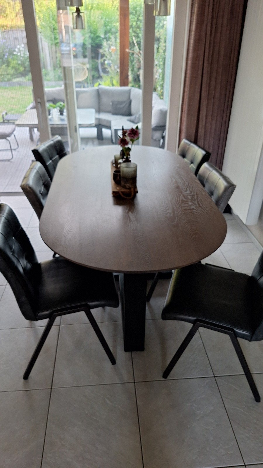 4 eetkamerstoelen, 1 lichtgrijs, 3 donkergrijs, Ophalen, Gebruikt, Vijf, Zes of meer stoelen, Stof