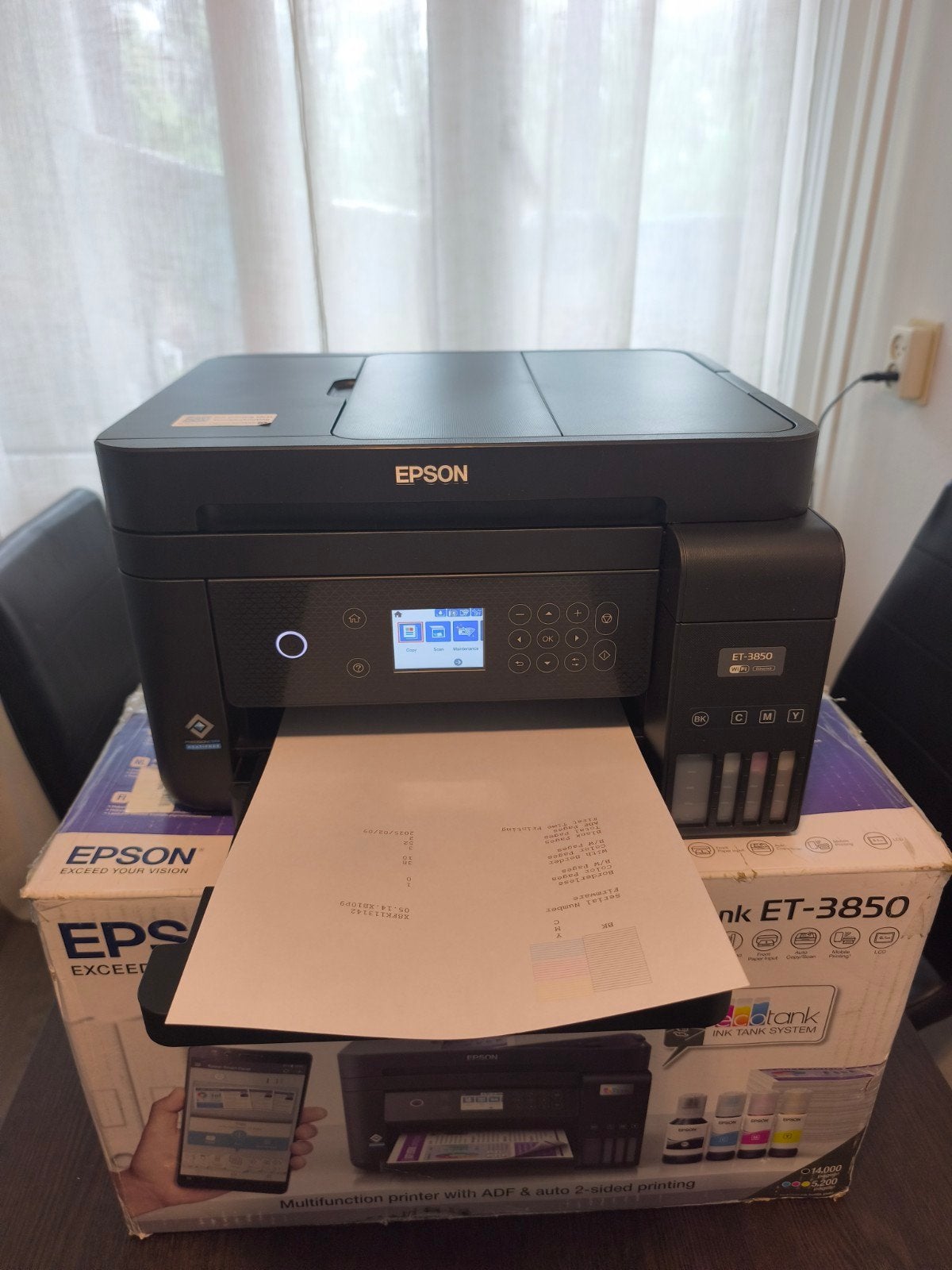 Epson EcoTank ET-3850 printer - als nieuw, Computers en Software, Kleur printen, All-in-one, Draadloos, Ophalen of Verzenden