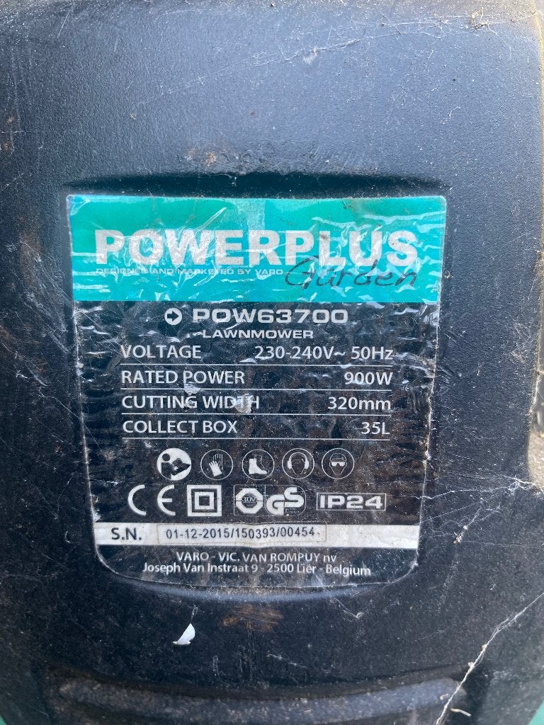 Grasmaaier, Ophalen, Gebruikt, Elektrische grasmaaier, Opvangbak