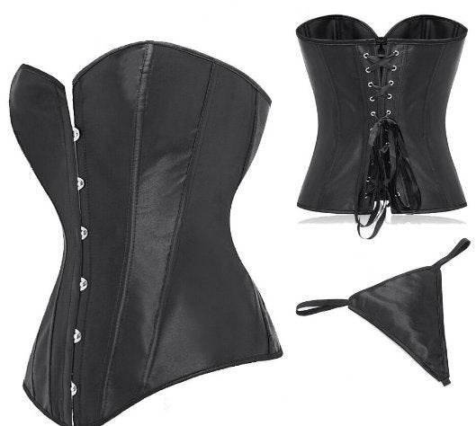 C10 zwart kunstleer rijg corset, maat M,, Ophalen of Verzenden, Zwart, Body of Korset