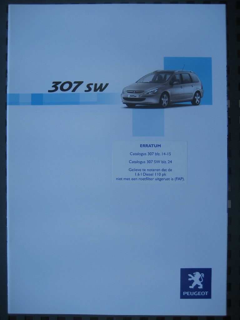 Peugeot 307 SW (2004), Ophalen of Verzenden, Nieuw, Peugeot