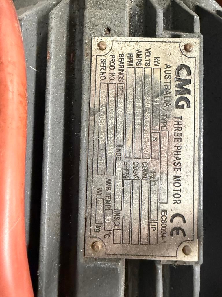 CMG Driefasige Elektromotor 11 kW - Gebruikt, Ophalen, Gebruikt