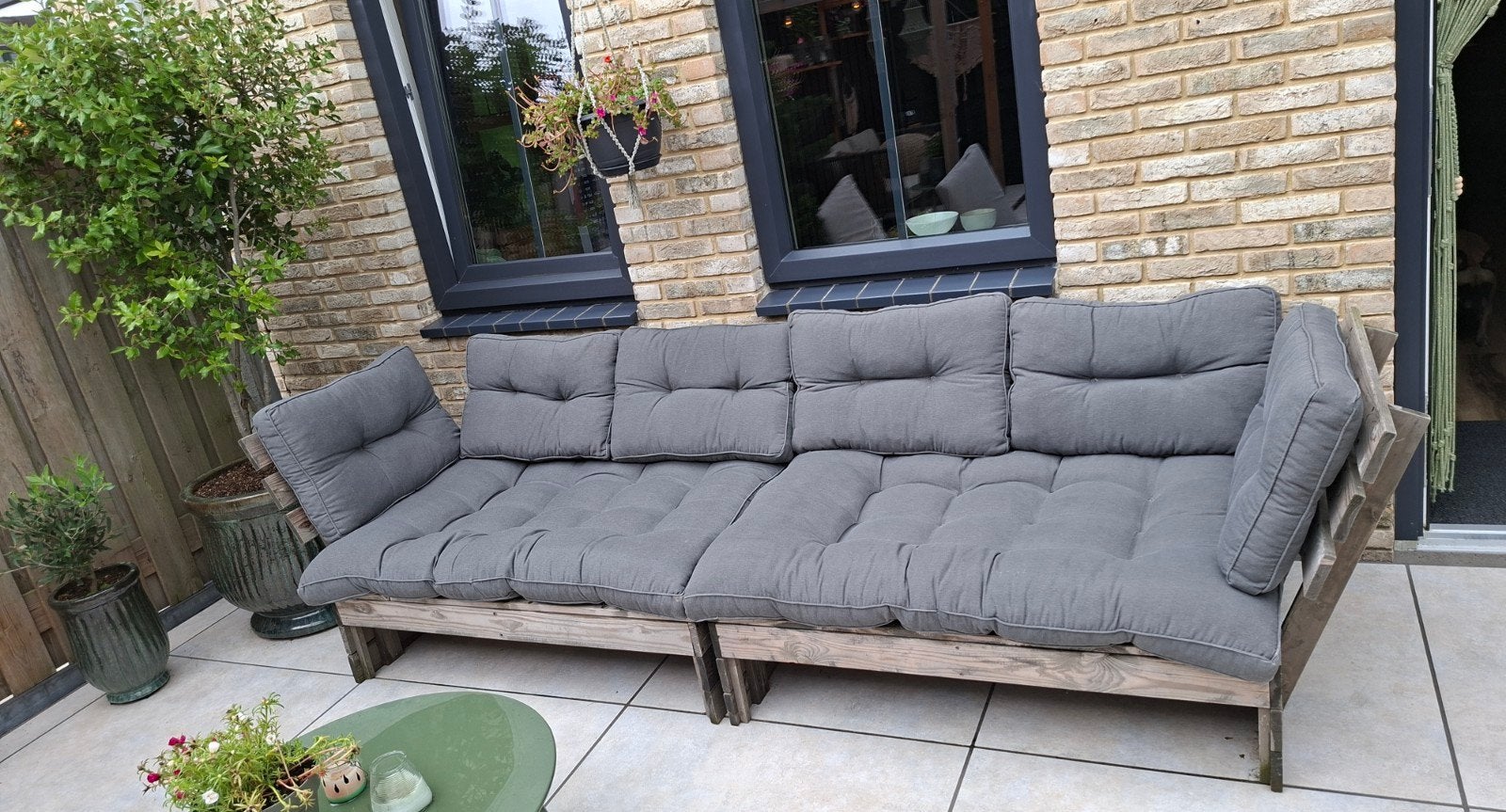 loungebank, Tuin en Terras, Ophalen, Gebruikt, Hout