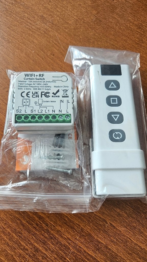 Rolluik Screen schakelaar Wifi +RF met afstandbediening, Doe-het-zelf en Verbouw, Rolluiken, Ophalen of Verzenden, Nieuw, Minder dan 100 cm