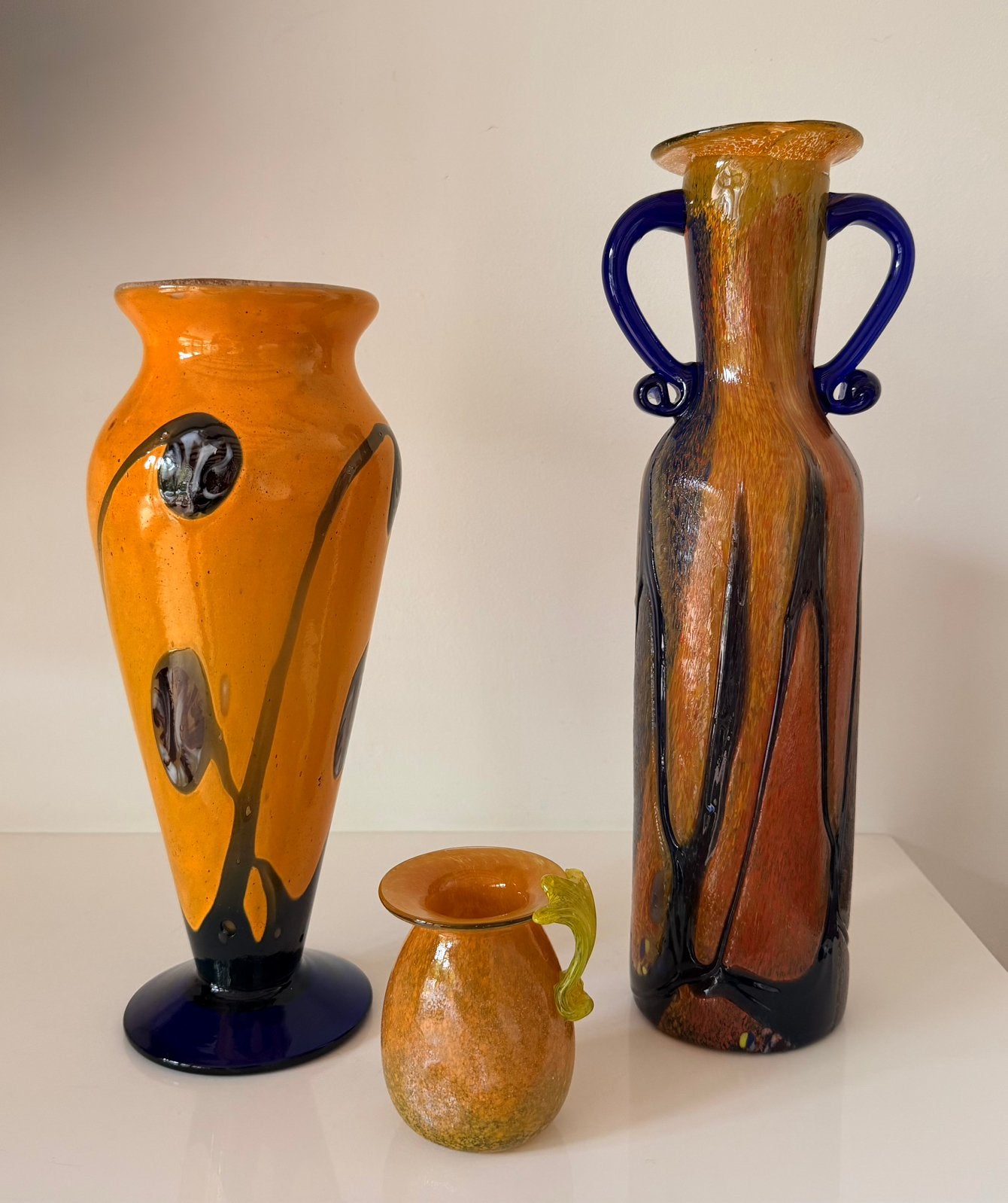 3 handgemaakte Murano vazen, Ophalen of Verzenden