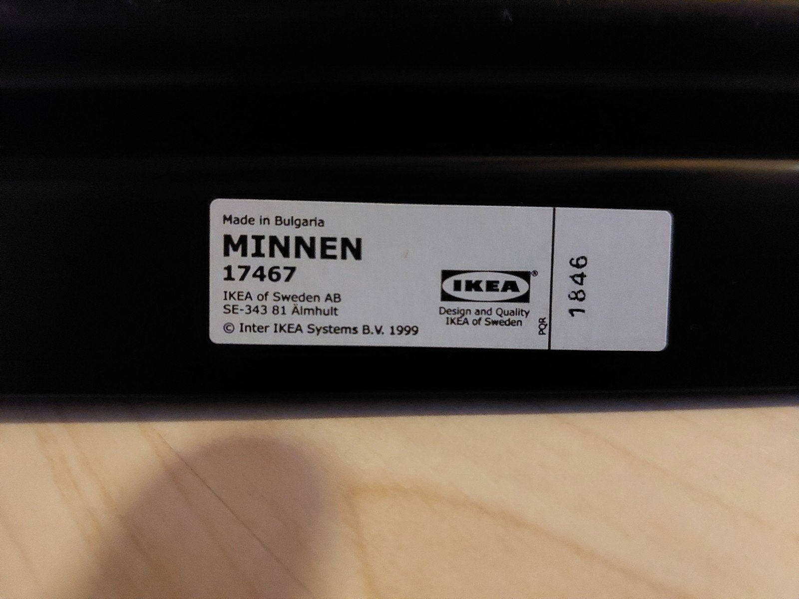 IKEA MINNEN Eenpersoonsbed Zwart Metaal, Ophalen, Eenpersoons, Zwart, Klassiek, Vintage