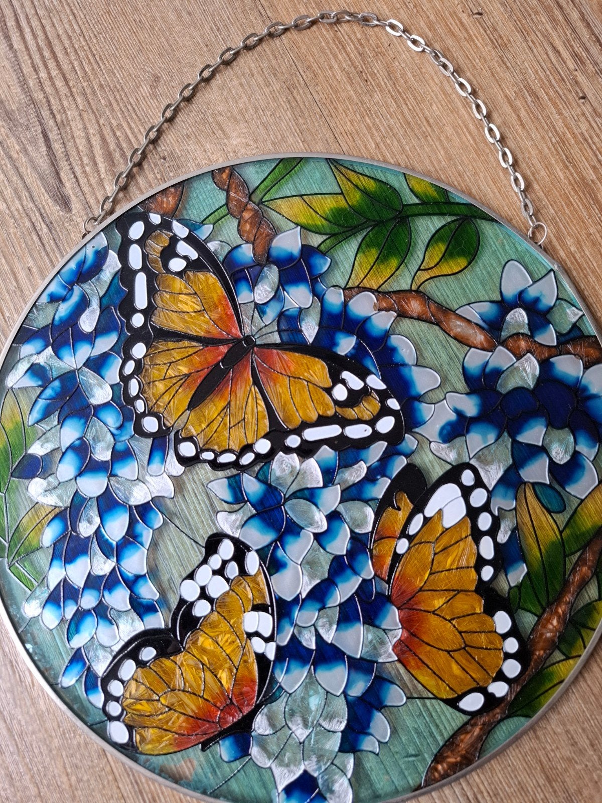 Glas in lood hanger, Ophalen