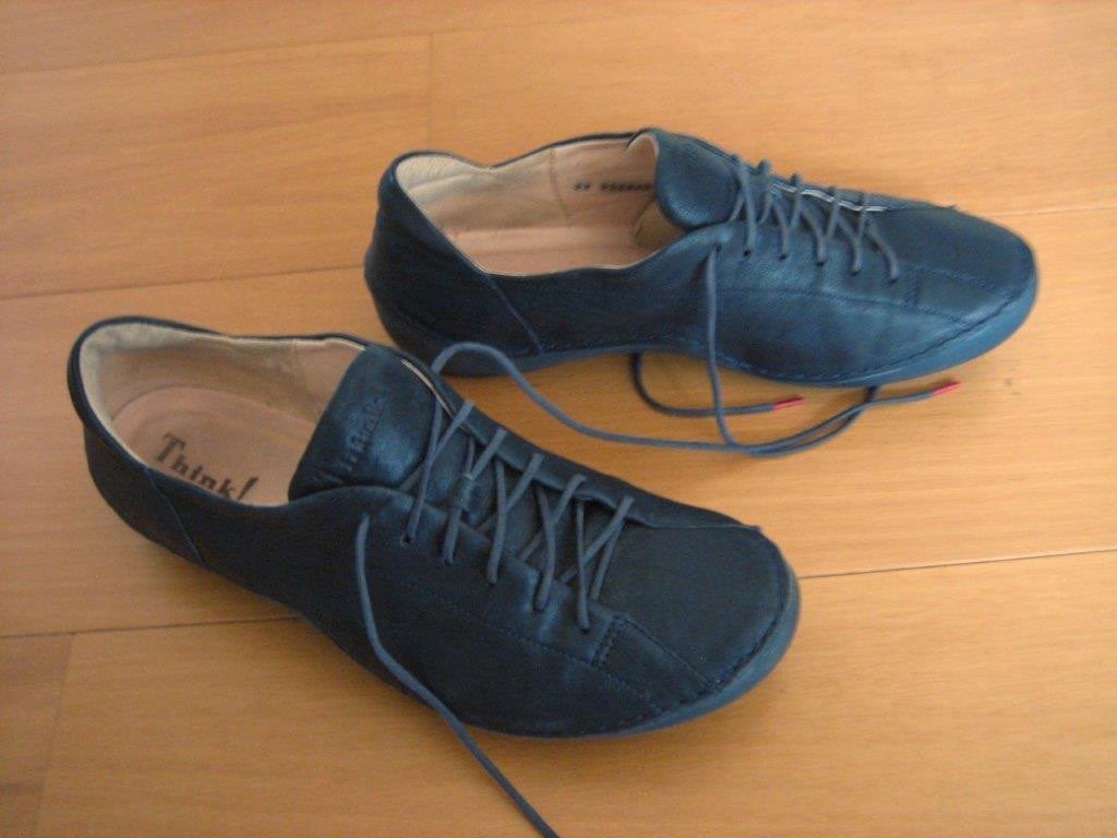 Donkerblauw leren sneakers THINK! maat S40,5 snazzeys, Kleding | Dames, Schoenen, Think!, Verzenden, Blauw, Sneakers of Gympen