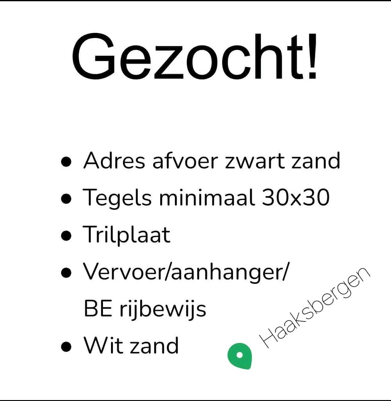 Gezocht! Trilplaat te leen!, Tuin en Terras, Ophalen of Verzenden, Gebruikt
