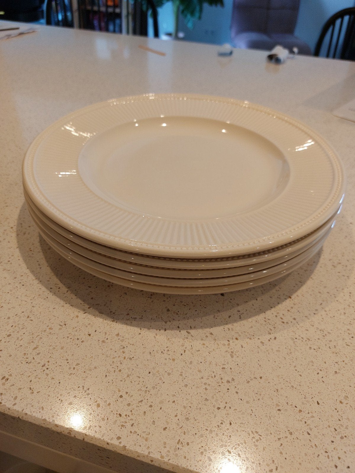 Wedgwood Windsor dinerborden - 7 stuks, Huis en Inrichting, Keuken | Servies, Zo goed als nieuw, Bord(en), Porselein, Ophalen of Verzenden