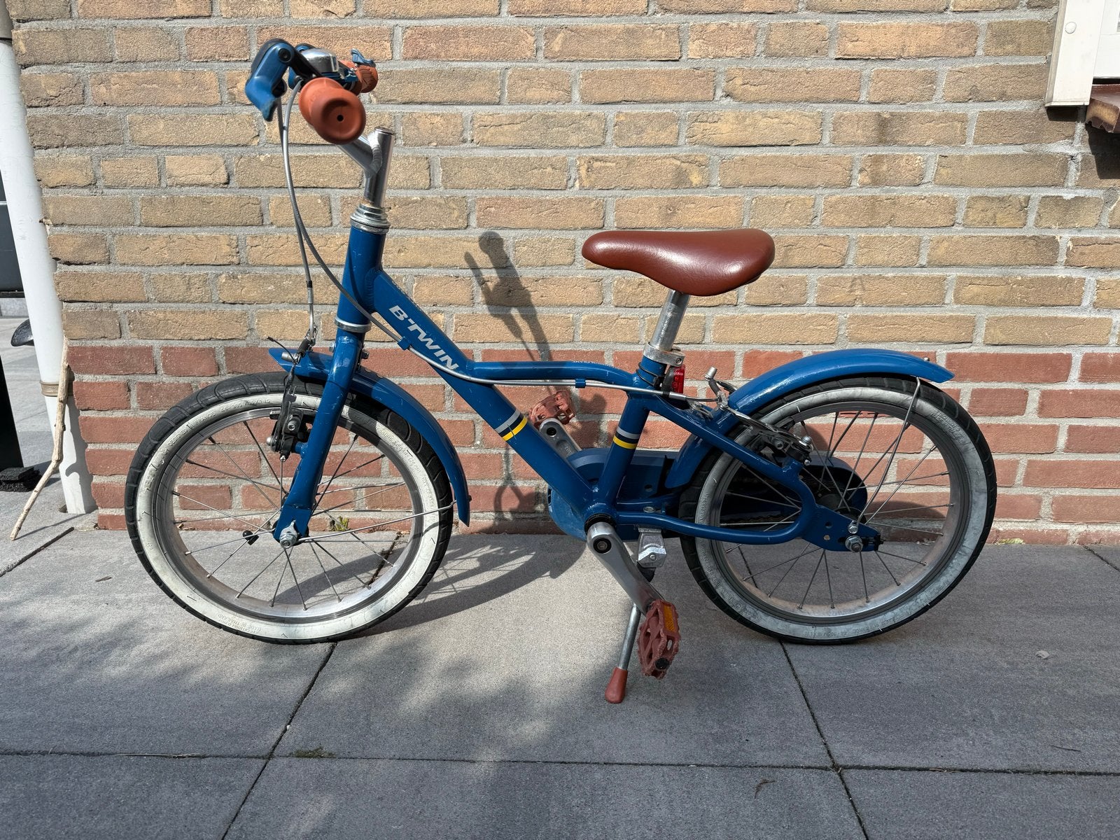 Jongensfiets 16 inch - Nieuwe banden en handvatten, Gebruikt, Velgrem, Minder dan 49 cm, Ophalen