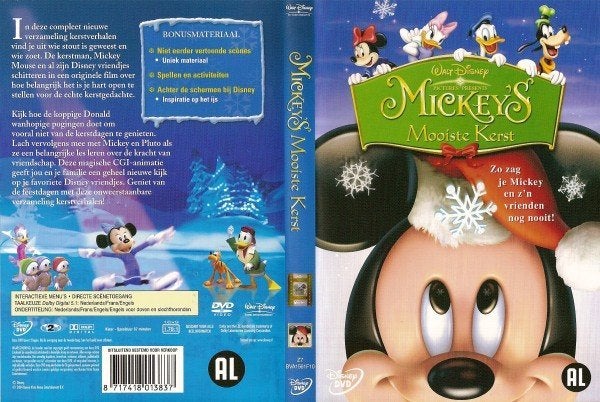 Mickey's Mooiste Kerst DVD, Europees, Tekenfilm, Verzenden, Alle leeftijden