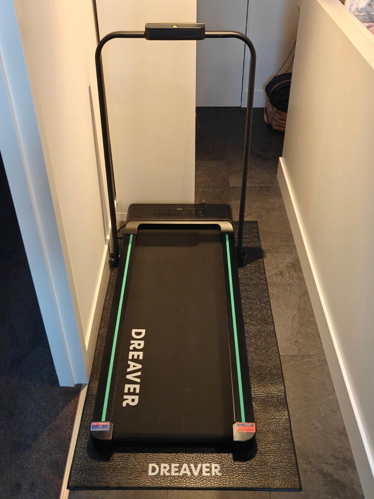 Dreaver loopband Model S340 incl. stevige ondermat, Ophalen, Kunststof, Zo goed als nieuw, Loopband