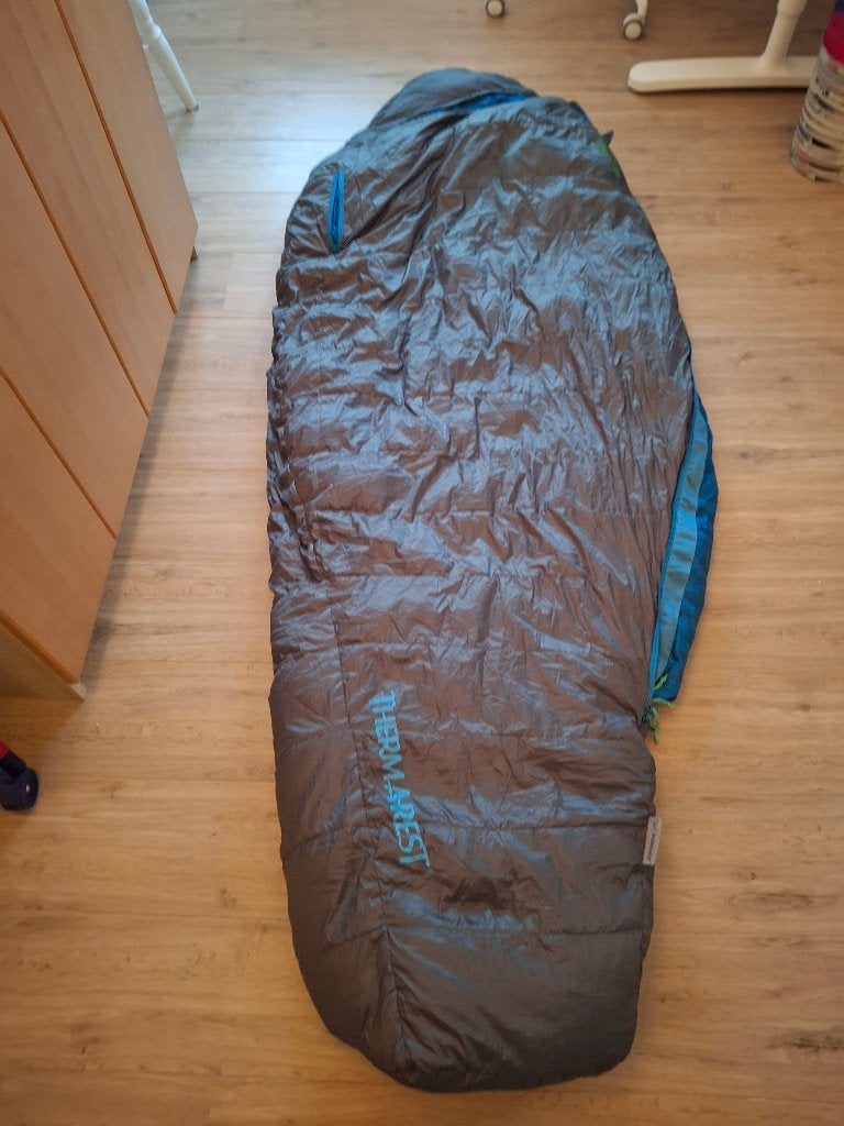 Thermarest Questar slaapzak comfort -10 C limiet -18C, Ophalen, Zo goed als nieuw