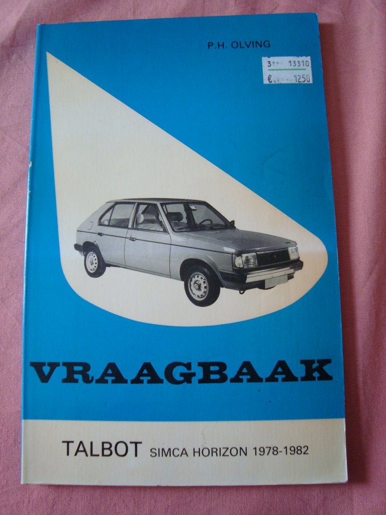 Vraagbaak talbot simca horizon 1978/1982, Auto diversen, Handleidingen en Instructieboekjes, Ophalen of Verzenden