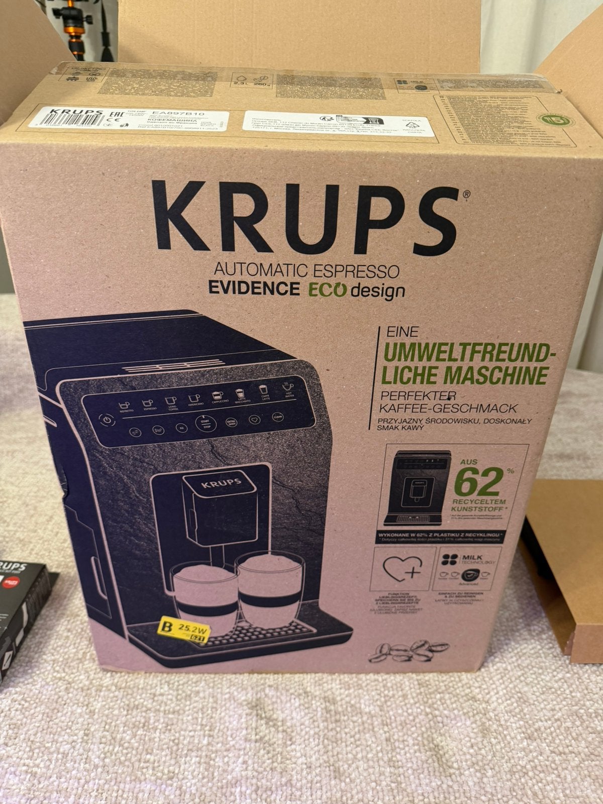 KRUPS Evidence Eco-Design Automatic Coffee Machine, Ophalen of Verzenden, Zo goed als nieuw