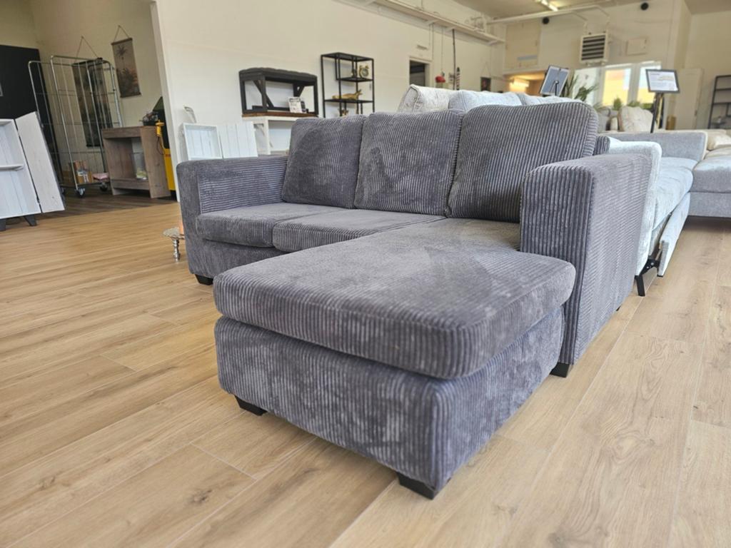 Hoekbank Ribstof - Verplaatsbare hoek, 125 cm of meer, 125 cm of meer, Zo goed als nieuw, Info@homefriesland.nl