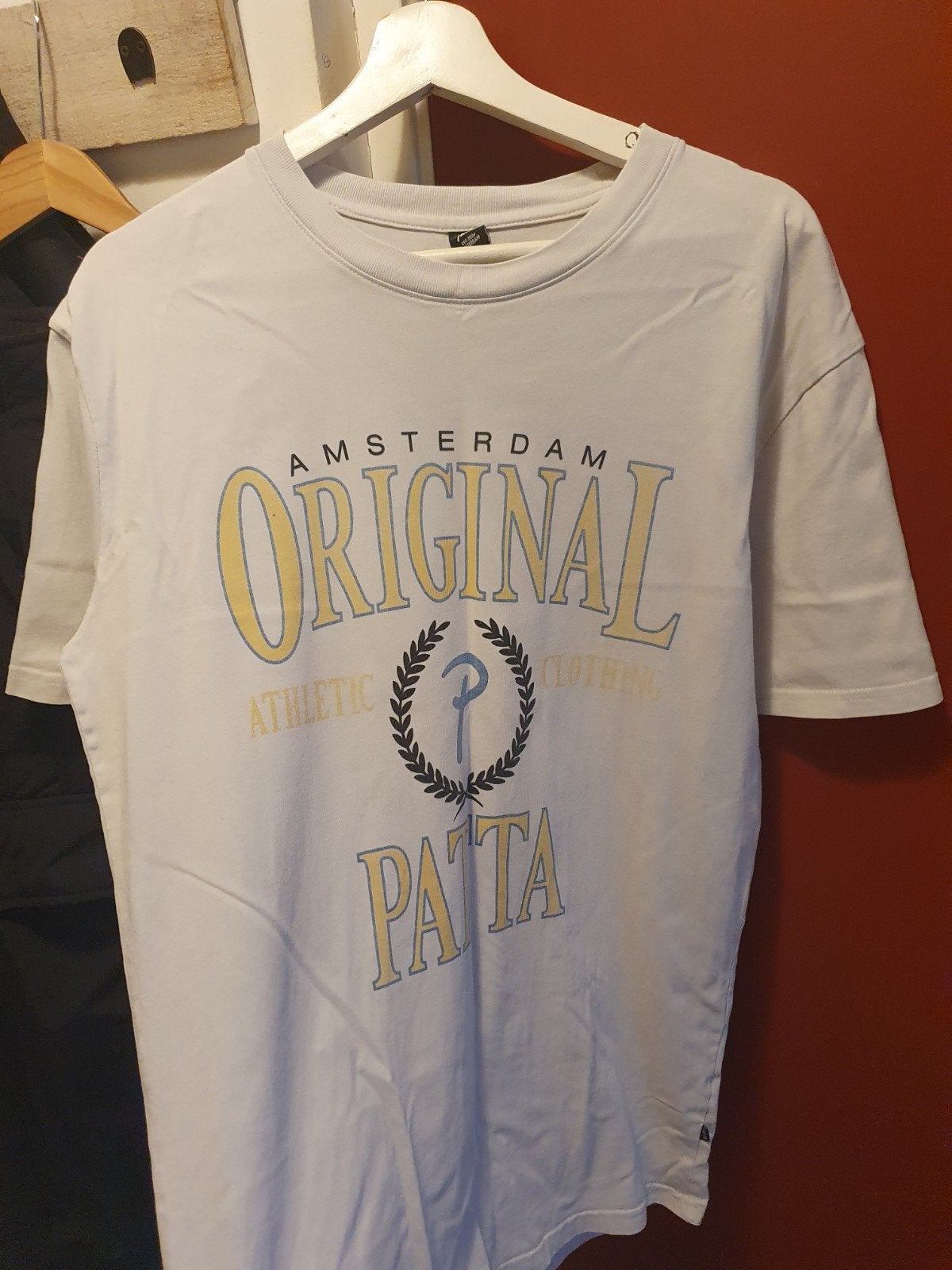 Patta Amsterdam T-Shirt - Maat M, Ophalen, Maat 48/50 (M), Wit, Zo goed als nieuw