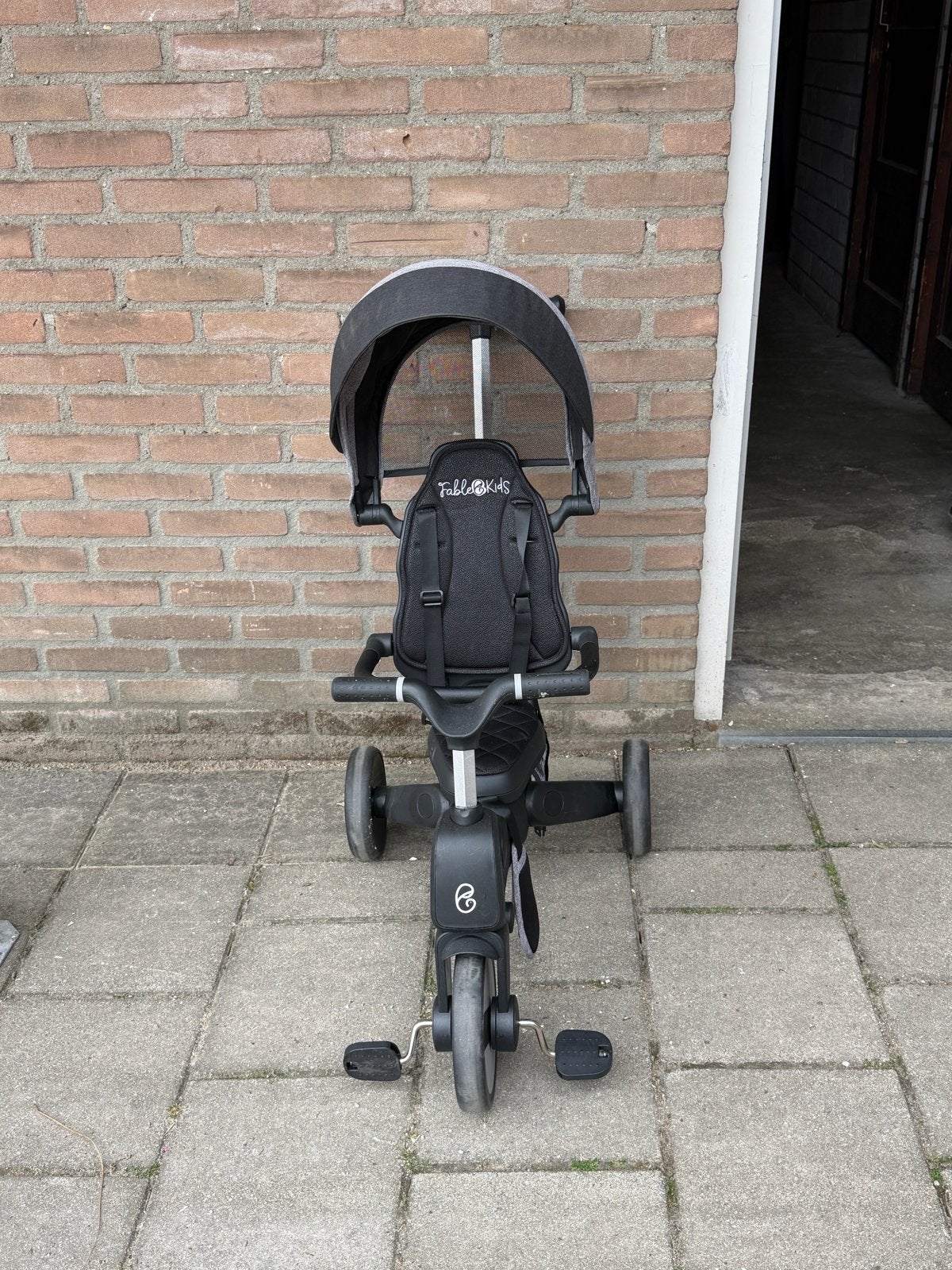 Fable & Kids Driewieler met Duwstang en Zonnekap, Fietsen en Brommers, Ophalen, Zo goed als nieuw, Duwstang