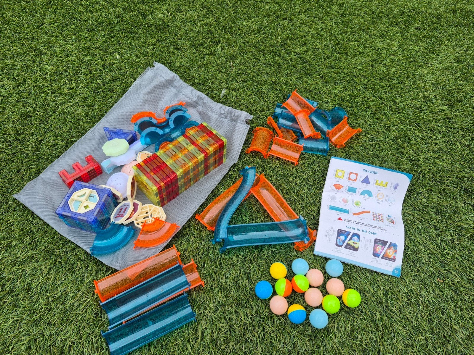 Magnetische knikkerbaan - Binzkbb Magic Magnetic Blocks, Kinderen en Baby's, Speelgoed | Bouwstenen, Ophalen of Verzenden, Zo goed als nieuw